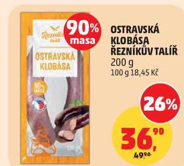 OSTRAVSKA KLOBÁSA ŘEZNÍKŮV TALÍŘ, 200 g