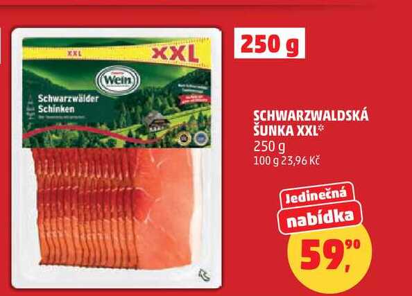 SCHWARZWALDSKÁ ŠUNKA XXL, 250 g