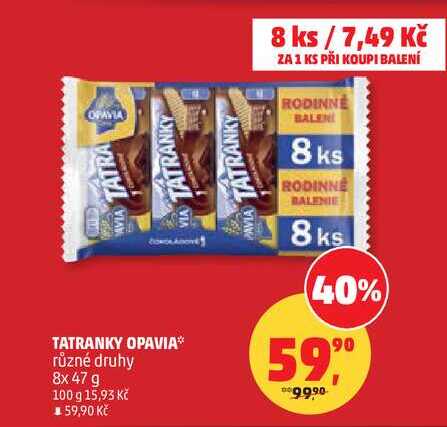 TATRANKY OPAVIA různé druhy, 8x47 g