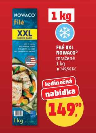 FILÉ XXL NOWACO mražené, 1 kg
