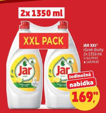 JAR XXL různé druhy, 2x 1350 ml Penny Market