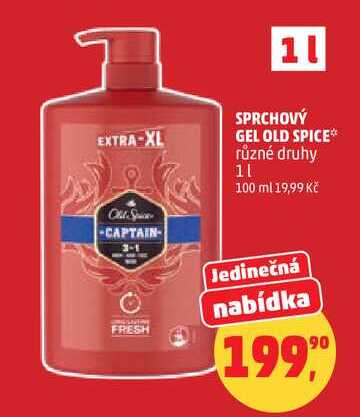 SPRCHOVÝ GEL OLD SPICE různé druhy, 1 l Penny Market