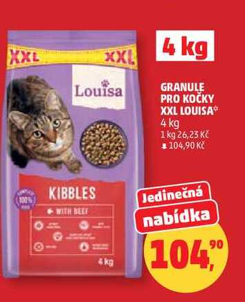 GRANULE PRO KOČKY XXL LOUISA, 4 kg
