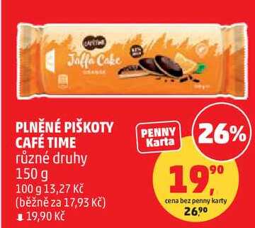 PLNĚNÉ PIŠKOTY CAFÉ TIME různé druhy, 150 g 