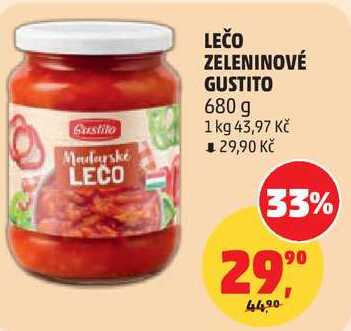 LEČO ZELENINOVÉ GUSTITO, 680 g 