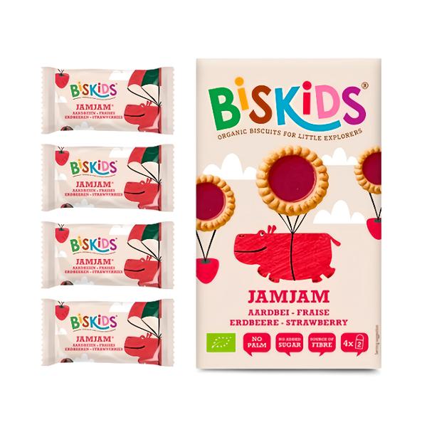 Biskids BIO Dětské koláčky s jahodovým džemem bez přidaného cukru 36M+ Košík.cz