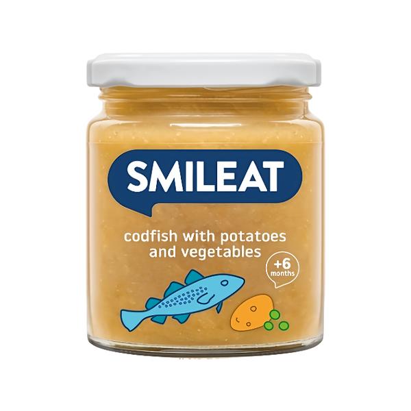 Smileat BIO příkrm divoká treska s brambory, zeleninou a extra panenským olivovým olejem Košík.cz