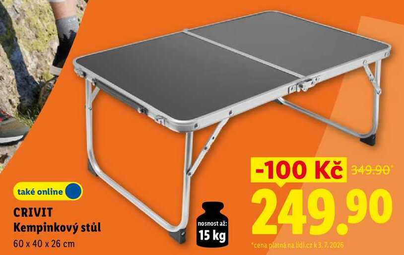 CRIVIT Kempinkový stůl 