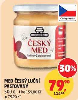 MED ČESKÝ LUČNÍ PASTOVANÝ, 500 g