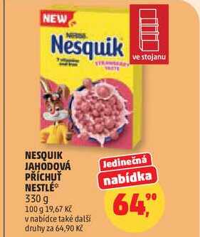 NESQUIK JAHODOVÁ PŘÍCHUŤ NESTLÉ, 330 g 