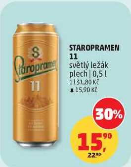 S STAROPRAMEN 11 plech, 0,5 l