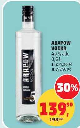 ARAPOW VODKA 40% alk., 0,5 l