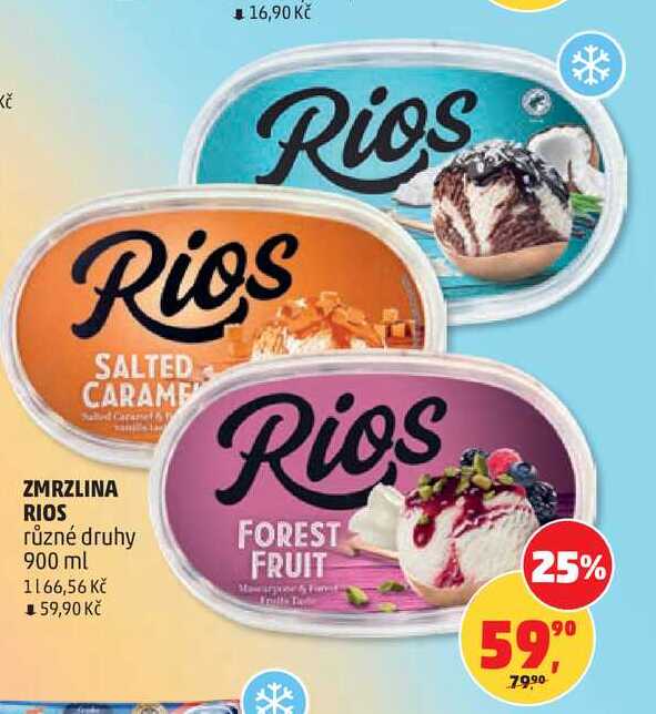 ZMRZLINA RIOS různé druhy, 900 ml