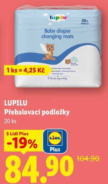 LUPILU Přebalovací podložky, 20 ks Lidl