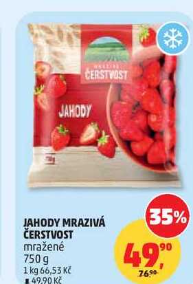 JAHODY MRAZIVÁ ČERSTVOST mražené, 750 g