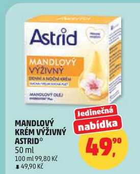 MANDLOVÝ KRÉM VÝŽIVNÝ ASTRID, 50 ml Penny Market