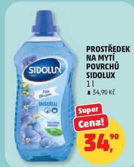 PROSTŘEDEK NA MYTÍ POVRCHŮ SIDOLUX, 1 l Penny Market