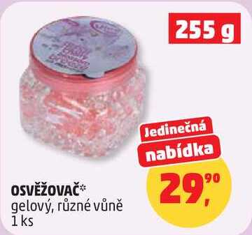 OSVĚŽOVAČ gelový, různé vůně, 1 ks Penny Market