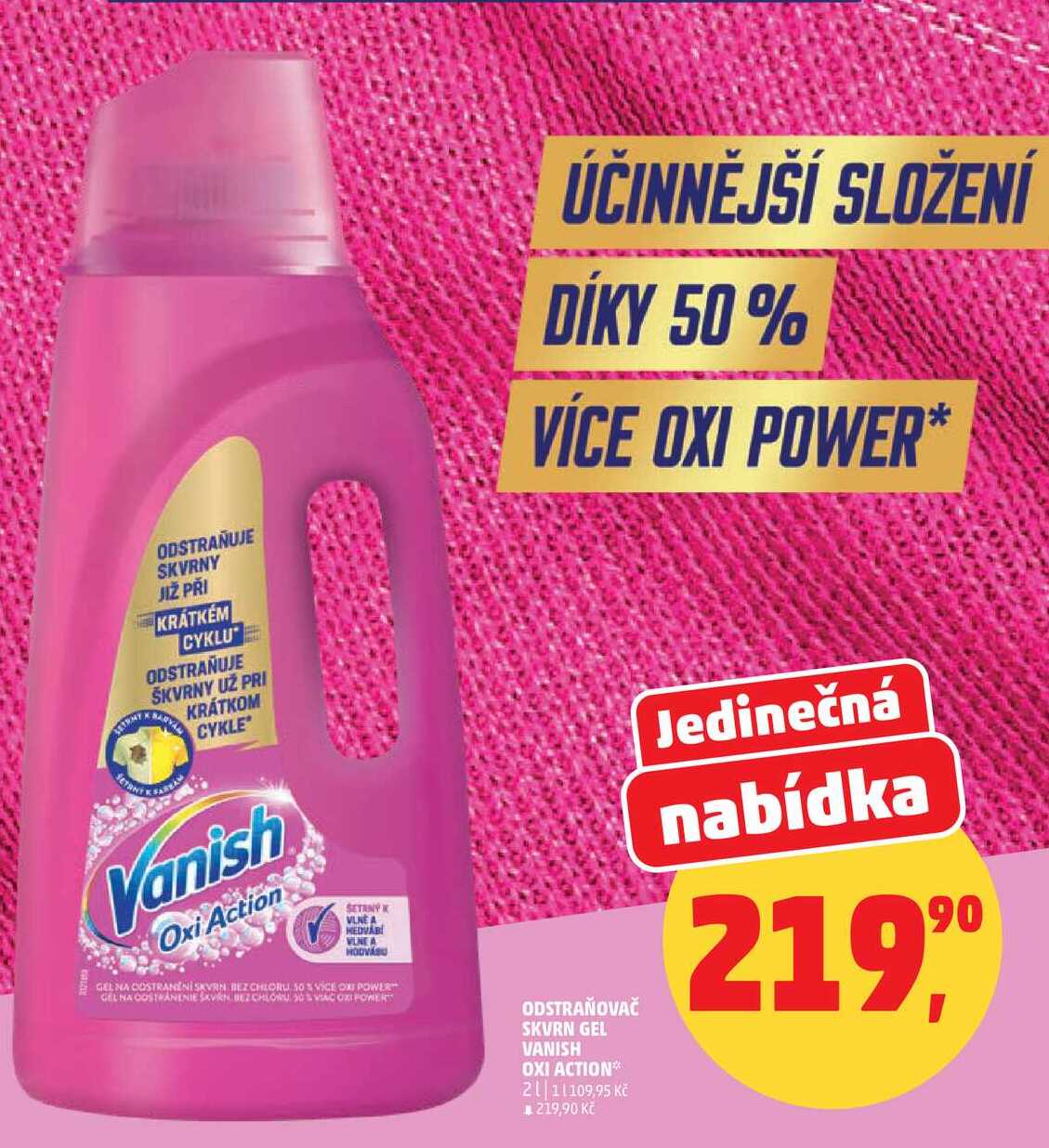 ODSTRAŇOVAČ SKVRN GEL VANISH OXI ACTION, 2 l Penny Market