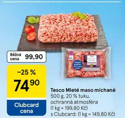 Tesco Mleté maso míchané, 500 g