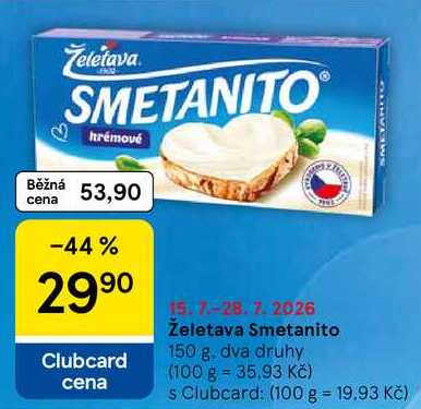 Želetava Smetanito, 150 g