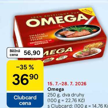 Omega, 250 g, dva druhy