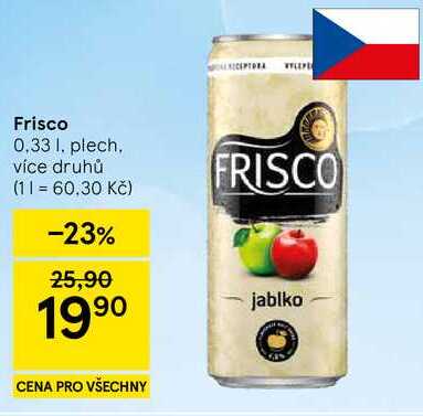 Frisco plech, 0,33 l