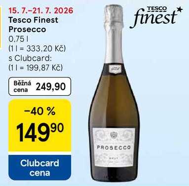 Tesco Finest Prosecco, 0.75 l