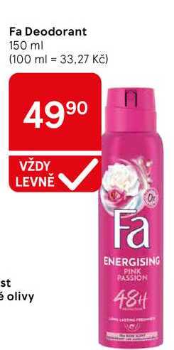 Fa Deodorant, 150 ml Tesco