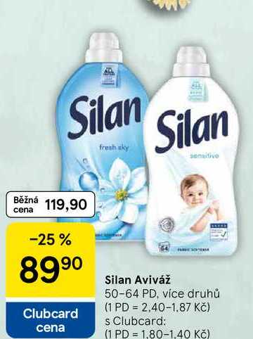 Silan Aviváž, 50-64 PD, více druhů Tesco