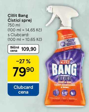 Cillit Bang Čisticí sprej, 750 ml Tesco