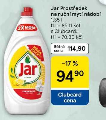 Jar Prostředek na ruční mytí nádobí, 1,35 l Tesco
