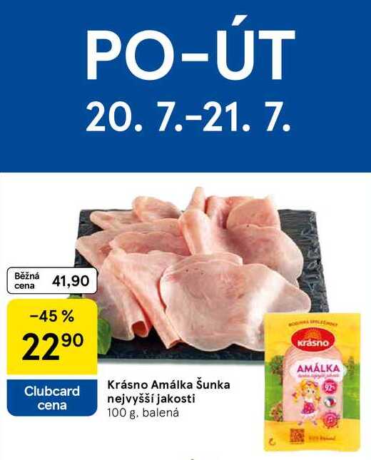 Krásno Amálka Šunka nejvyšší jakosti, 100 g