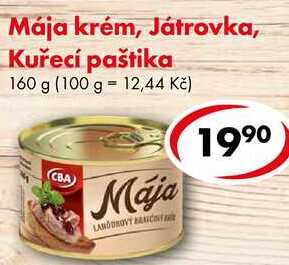 Mája krém, Játrovka, Kuřecí paštika, 160 g