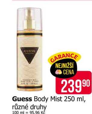 Guess Body Mist 250 ml, různé druhy