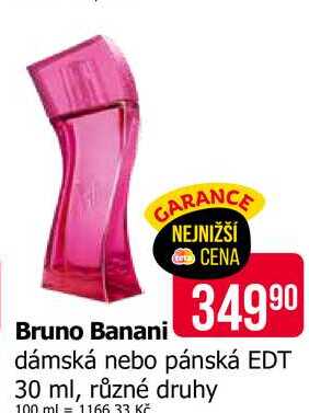 Bruno Banani dámská nebo pánská EDT 30 ml, různé druhy