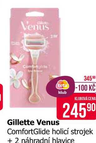 Gillette Venus ComfortGlide holicí strojek + 2 náhradní hlavice