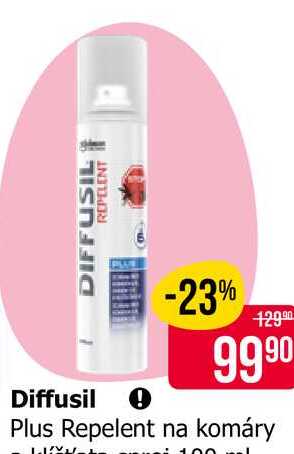 Diffusil Repellent plus repelentní sprej na odpuzování komárů a klíšťat 100ml Teta drogerie