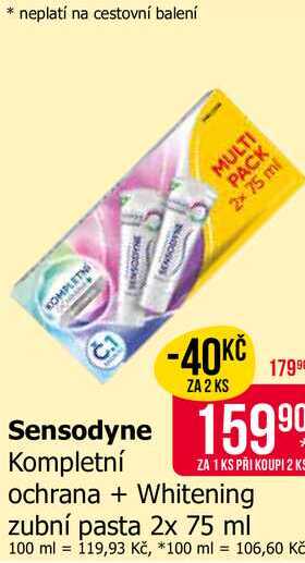 Sensodyne Whitening zubní pasta 2x 75 ml Teta drogerie