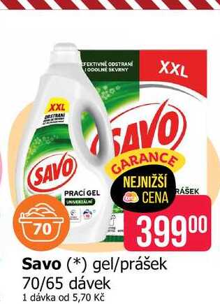Savo prací prášek 65 dávek, vybrané druhy