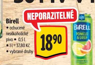 Birell ochucené nealkoholické pivo 0,5 l