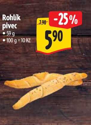 Rohlík pivec 59 g