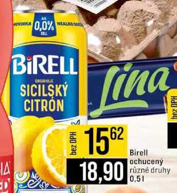 Birell ochucený různé druhy 0.5l