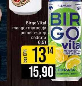 Birgo Vital mango+maracuja pomelo+grep cedrata 0.5l
