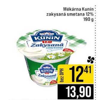 Mékárna Kunín zakysaná smetana 12% 190 g