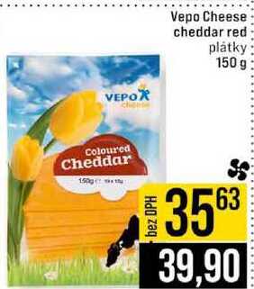 Vepo Cheese cheddar red plátky 150 g 