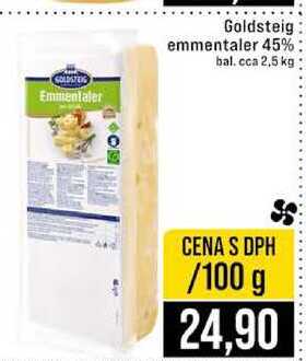 Goldsteig emmentaler 45% bal. cca 2,5 kg