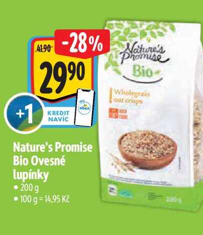 Nature's Promise Bio Ovesné lupínky 200 g