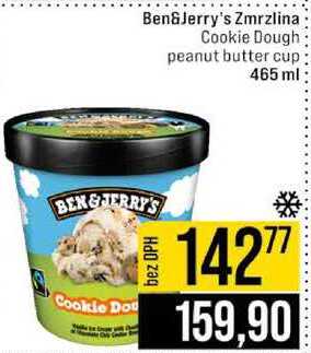 Ben&Jerry's Zmrzlina Cookie Dough peanut butter cup 465 ml