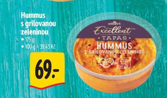 Hummus s grilovanou zeleninou  175g  